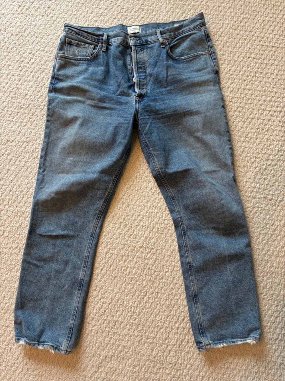 Citizens Of Humanity Blue Straight-Leg Women's Jeans